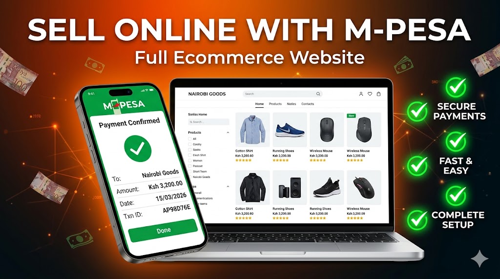 Ecommerce Website with M-Pesa and; Card Payments all local currencies