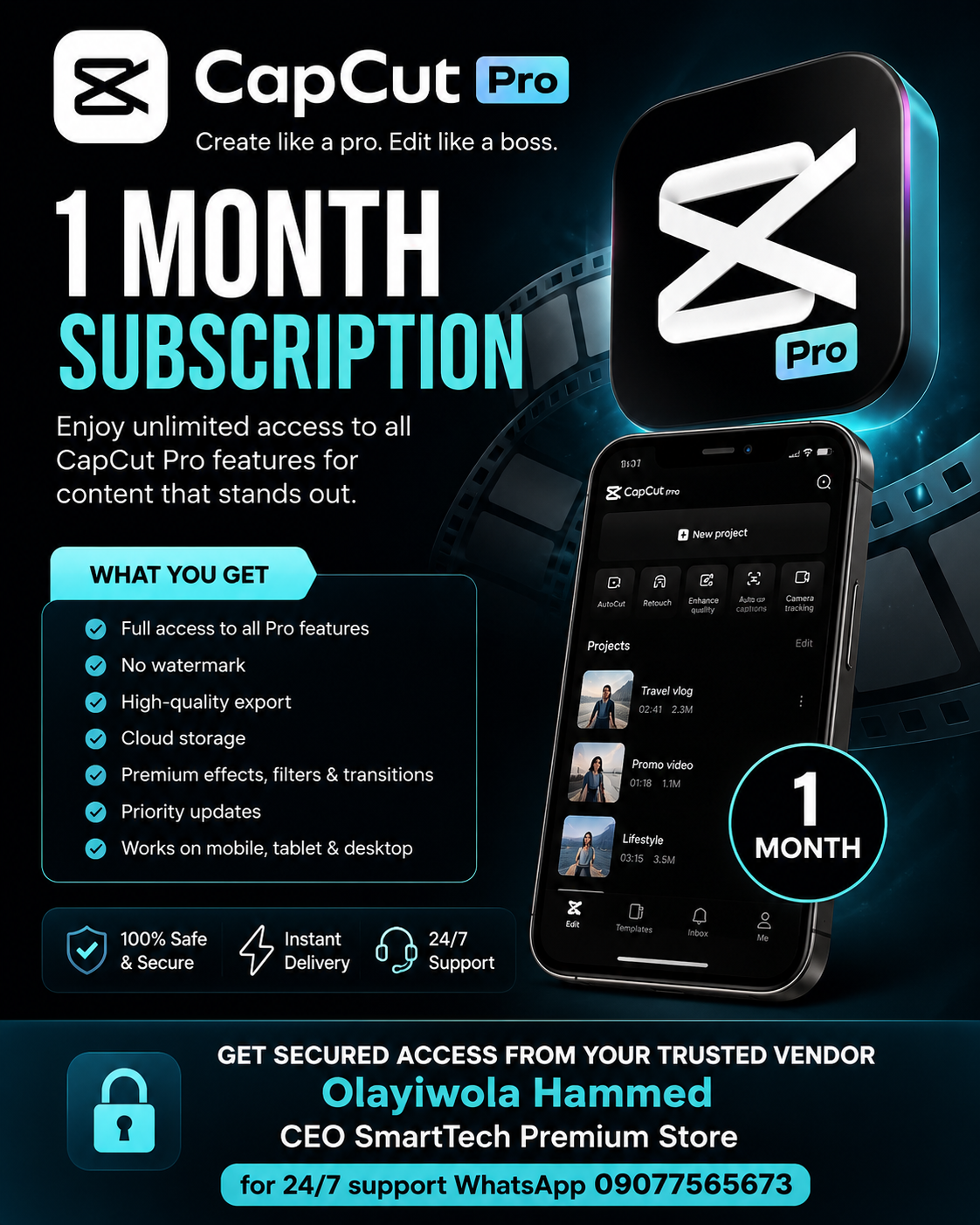 Capcut Pro One month
