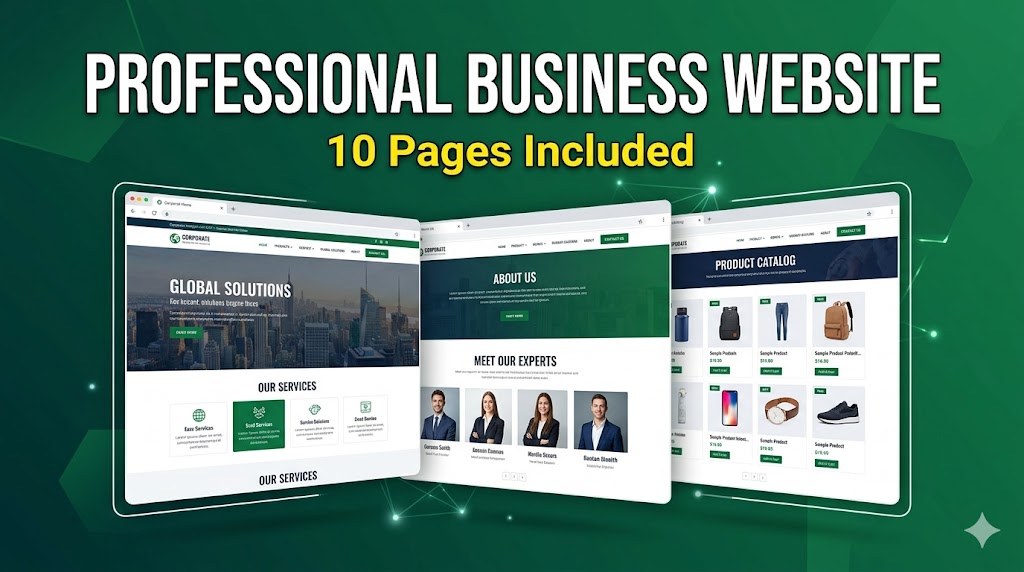 Business Website Design (Up to 10 Pages)